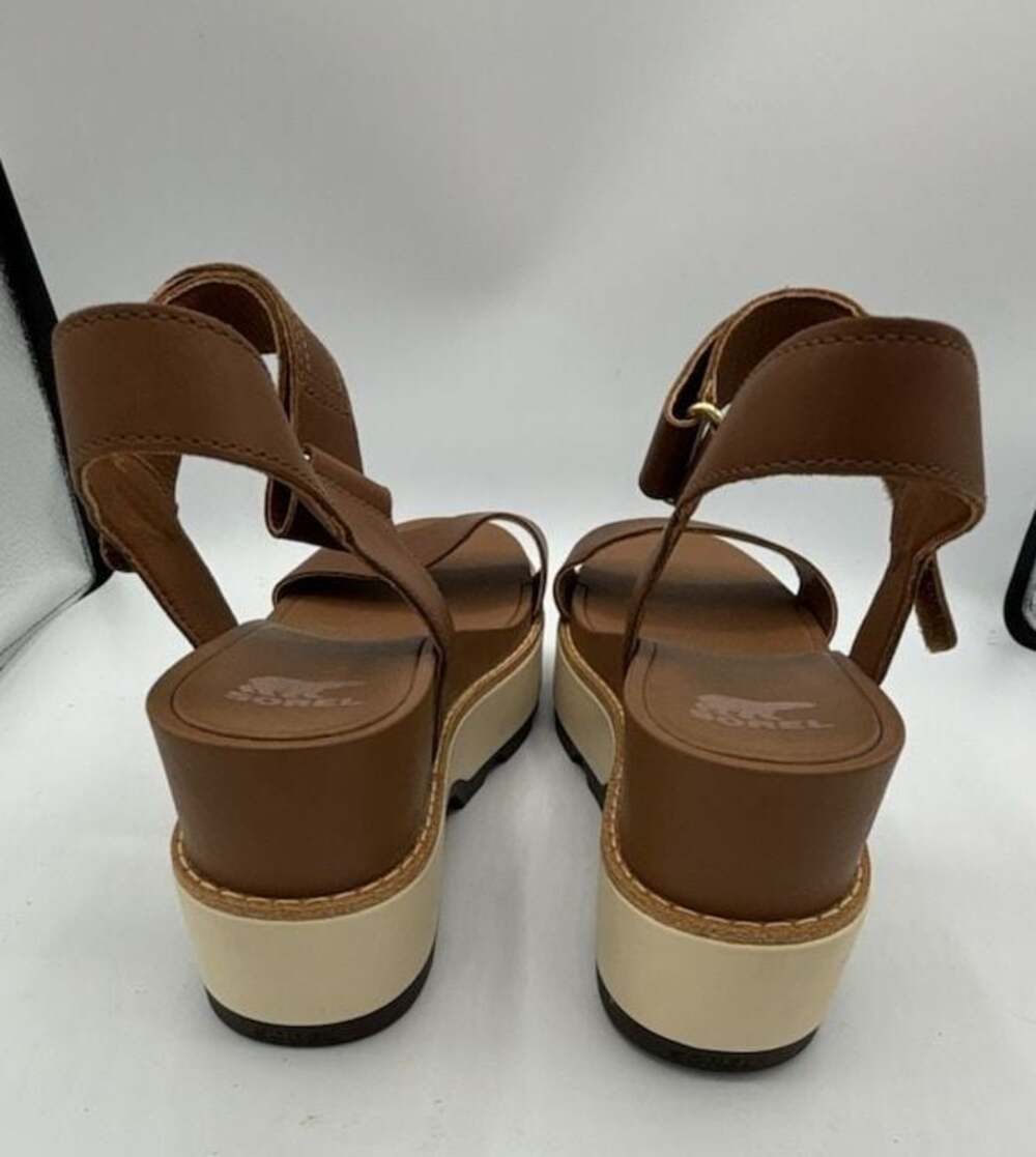 Sorel Women's Joanie IV Y-Strap Wedge Sandals in Velvet Tan - Picture 4 of 5